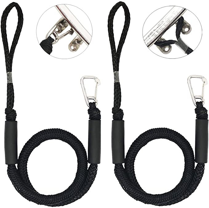 Set of 2 Bungee Dock Tie Mooring Rope with Hook